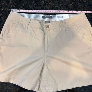 Natural Reflections Women's Khaki Chino Shorts Size 12 Beige Casual